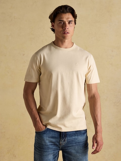 Joules Rugby Club Cream Crew Neck Cotton T-Shirt