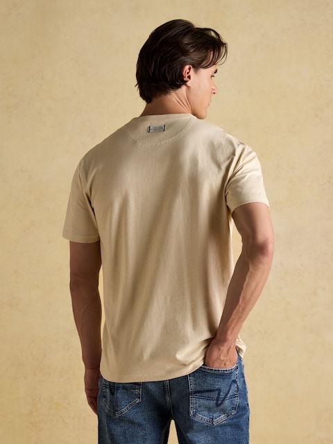 Joules Rugby Club Cream Crew Neck Cotton T-Shirt