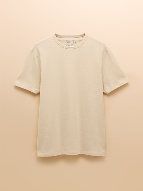 joules Rugby Club Cream Crew Neck Cotton T-Shirt