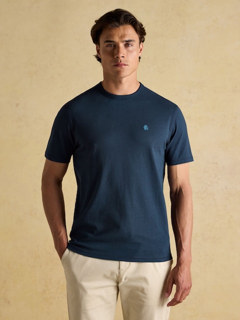 Joules Rugby Club Navy Crew Neck Cotton T-Shirt