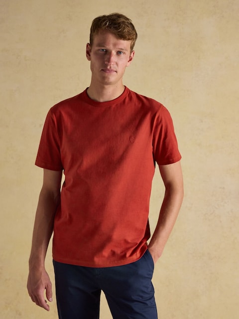 Joules Rugby Club Orange Crew Neck Cotton T-Shirt