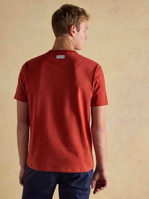 Joules Rugby Club Orange Crew Neck Cotton T-Shirt