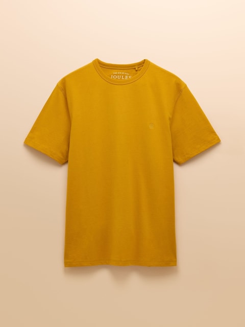 joules Rugby Club Yellow Crew Neck Cotton T-Shirt
