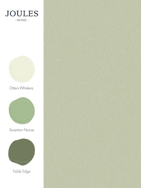joules Sage Green Plain 10M Wallpaper