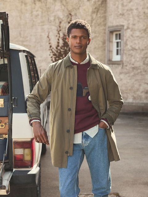 Joules Sandford Green Waterproof Raincoat