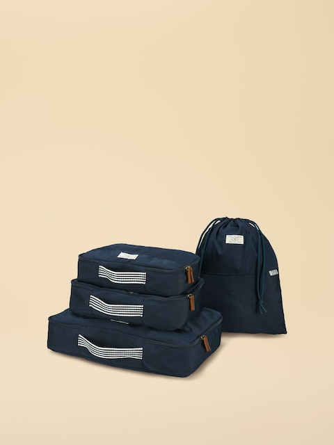 joules Set of 4 Navy Coast Packing Cubes