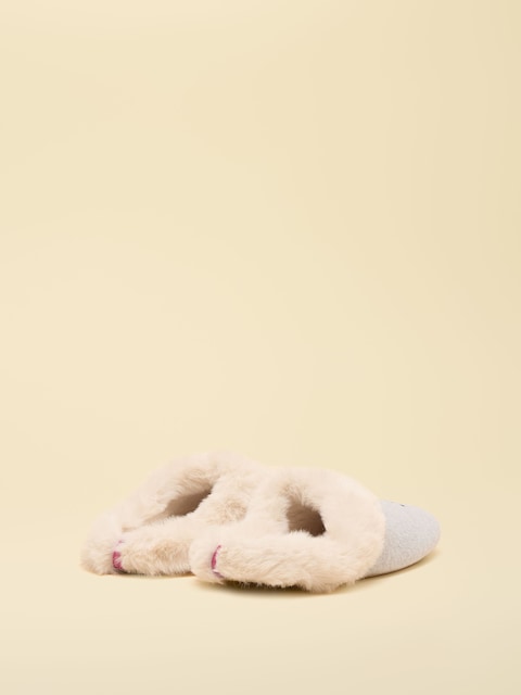 Joules Slippet Luxe Grey Artwork Slipper