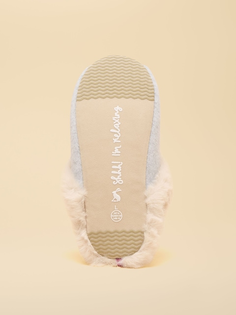 joules Slippet Luxe Grey Artwork Slipper