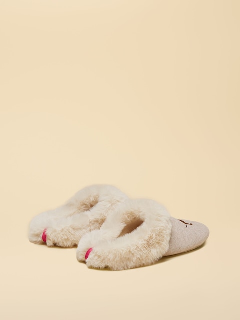 Joules Slippet Luxe Oatmeal Artwork Slipper