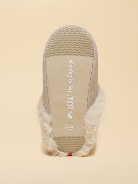 joules Slippet Luxe Oatmeal Artwork Slipper