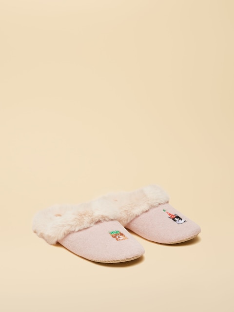 Joules Slippet Luxe Pink Artwork Slipper