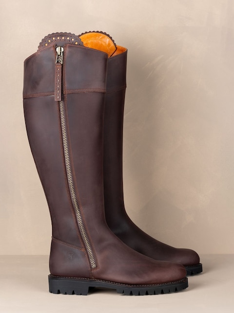 Joules Spanish Boot Co Brown Wide Fit