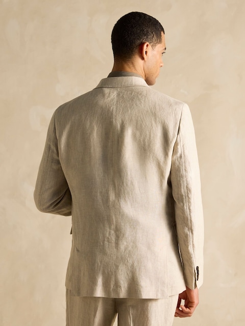 Joules Stone Slim Fit 100% Linen Safari Suit Jacket