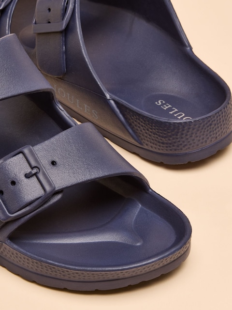 joules Sunseeker Navy Blue EVA Sliders