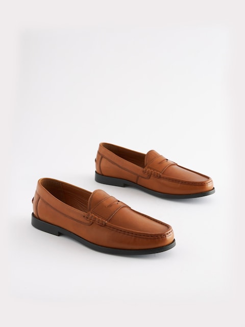 Joules Tan Brown Penny Loafers