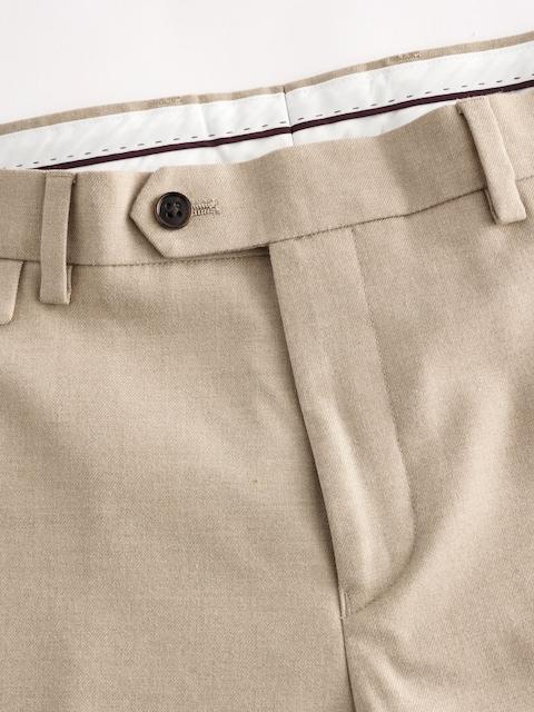 joules Tan Brown Slim Fit Flannel Suit Trousers