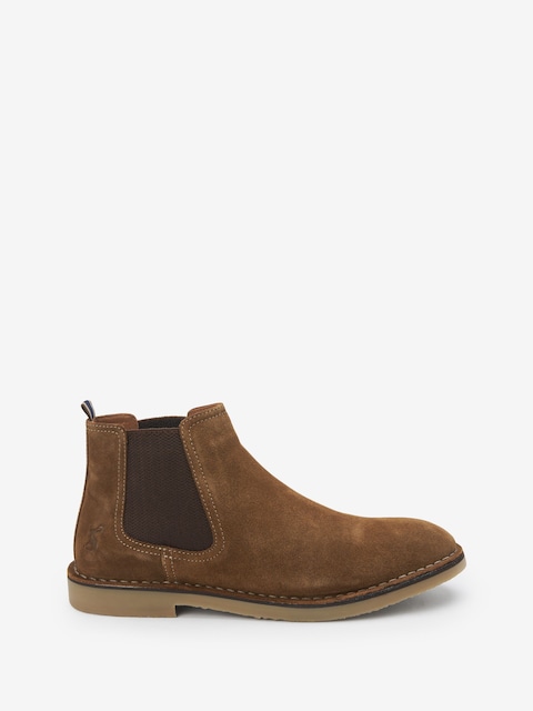 Joules Tan Brown Suede Chelsea Boots