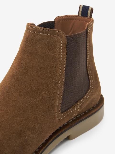 joules Tan Brown Suede Chelsea Boots
