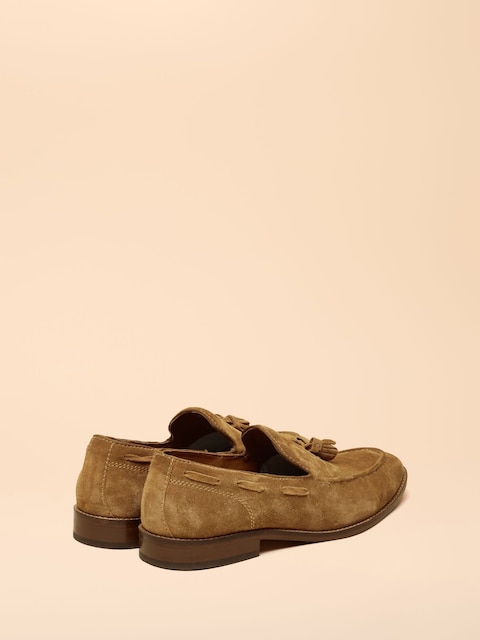 Joules Tan Brown Suede Tassel Loafers
