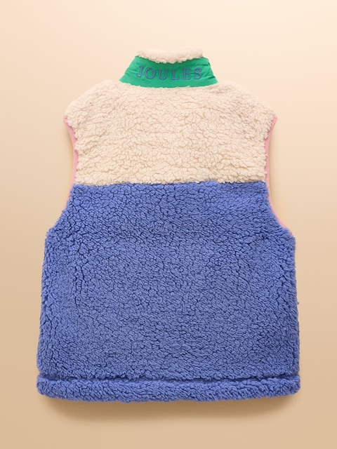 Joules Tilly Blue Colourblock Fleece Gilet