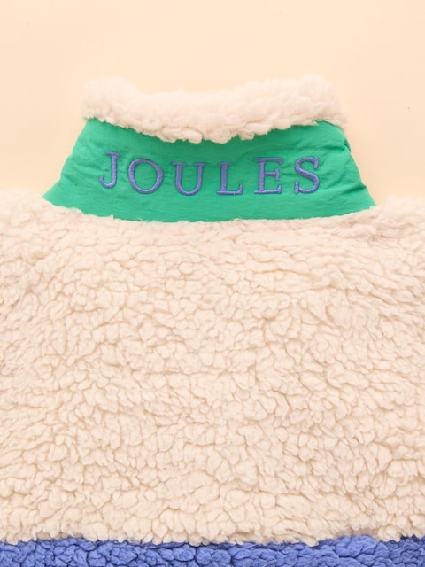 joules Tilly Blue Colourblock Fleece Gilet