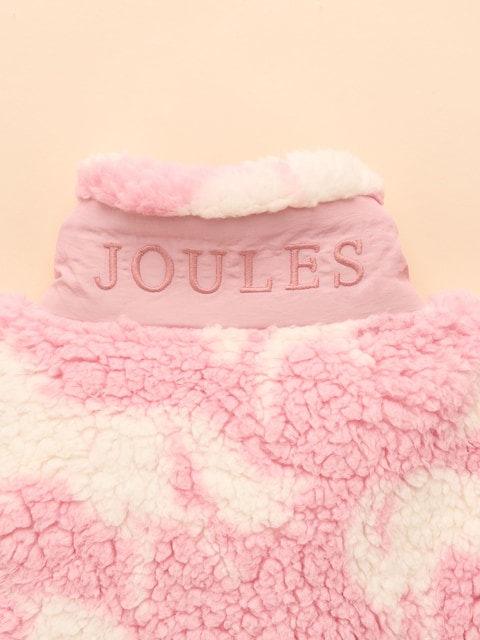 joules Tilly Pink Unicorn Fleece Gilet