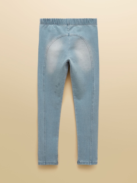 Joules Trot Blue Pack Of Two Denim-Look Leggings