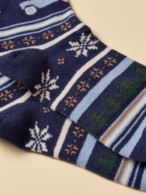 joules Weston Navy Fairisle Sock