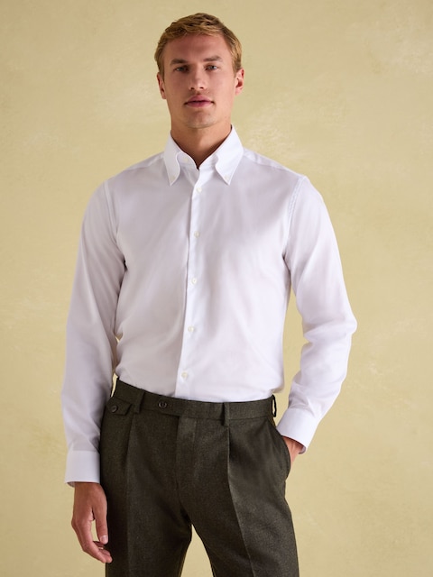 Joules White Regular Fit Single Cuff