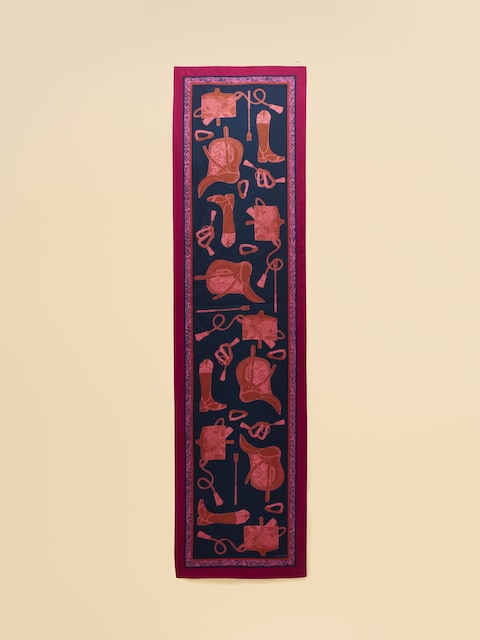 Joules Windsor Navy Silk Scarf