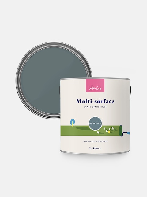 joules Woodlouse Blue Multi Surface Matt Emulsion
