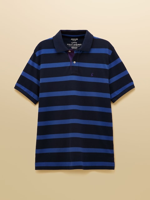 Joules Woody Blue/Navy Cotton Pique Polo Shirt