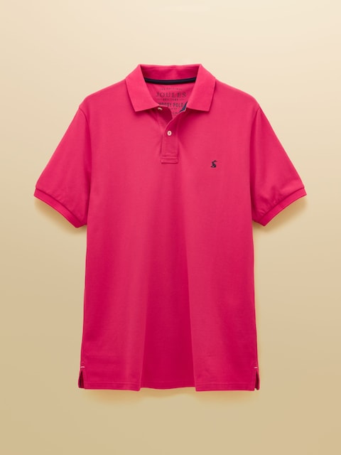 Joules Woody Bright Pink Cotton Pique Polo Shirt