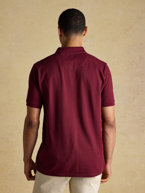 Joules Woody Burgundy Red Cotton Pique Polo Shirt