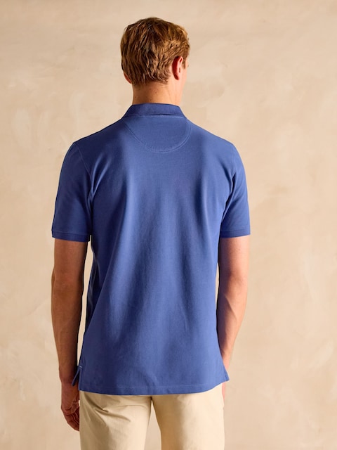 Joules Woody Dark Blue Cotton Pique Polo Shirt