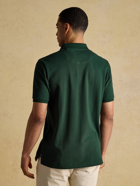Joules Woody Dark Green Cotton Pique Polo Shirt