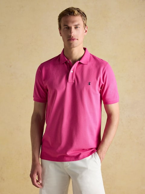 Joules Woody Deep Pink Cotton Pique Polo Shirt