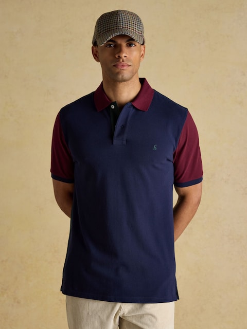 Joules Woody Green/Navy Cotton Pique Polo Shirt