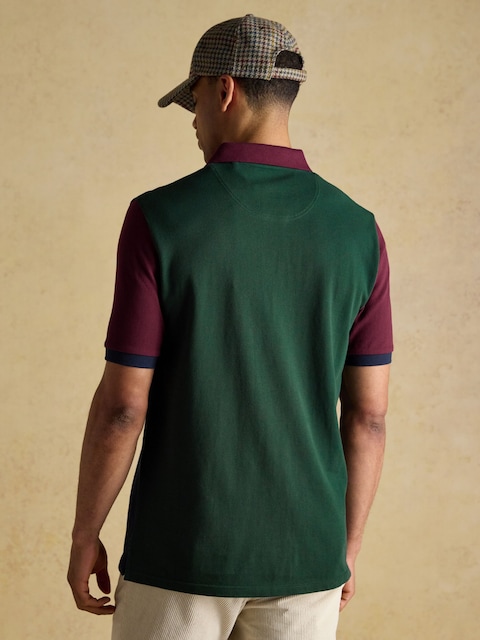 Joules Woody Green/Navy Cotton Pique Polo Shirt