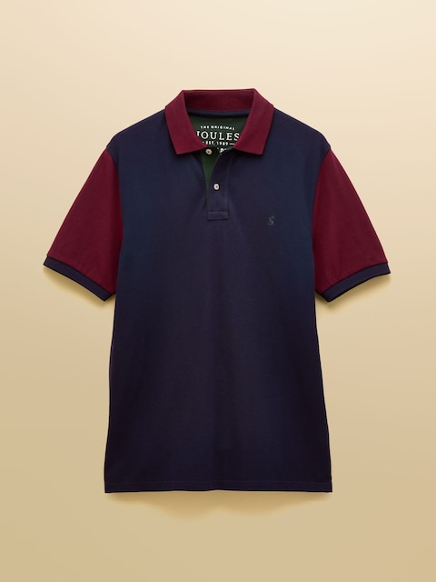joules Woody Green/Navy Cotton Pique Polo Shirt