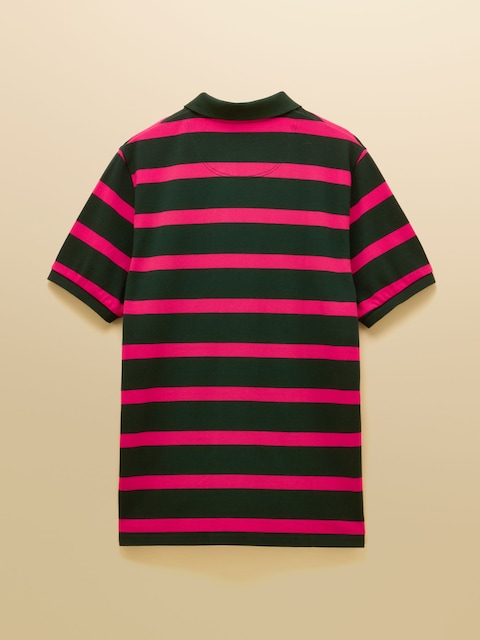 Joules Woody Green/Pink Cotton Pique Polo Shirt