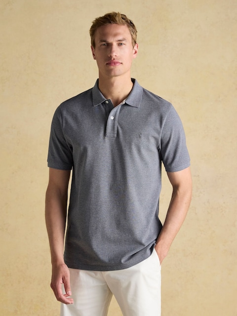 Joules Woody Grey Cotton Pique Polo Shirt