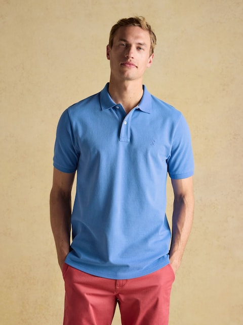Joules Woody Light Blue Cotton Pique Polo Shirt