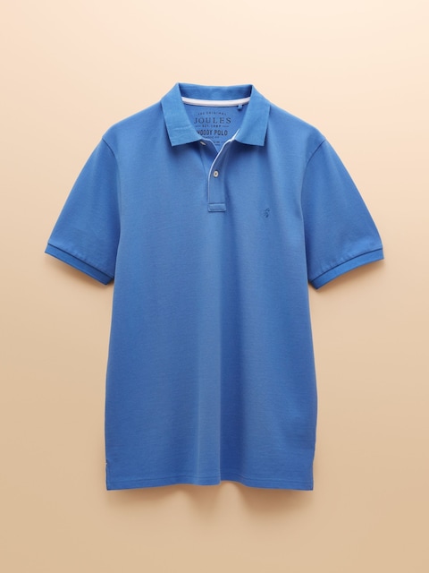 joules Woody Light Blue Cotton Pique Polo Shirt