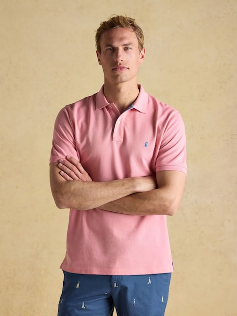 Joules Woody Pink Cotton Pique Polo Shirt