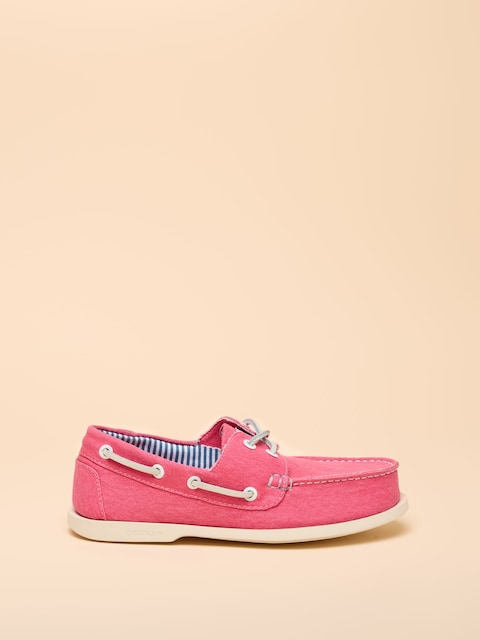 Joules Joules X Chatham Bright Pink Jetty Deck Shoes