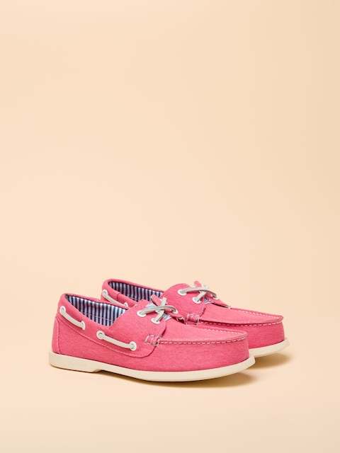 Joules Joules X Chatham Bright Pink Jetty Deck Shoes