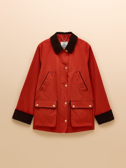 joules Katherine Burnt Orange Waterproof Heritage Coat