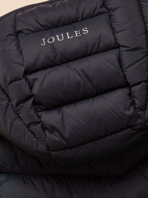 joules Kids' Cairn Navy Colourblock Showerproof Padded Coat