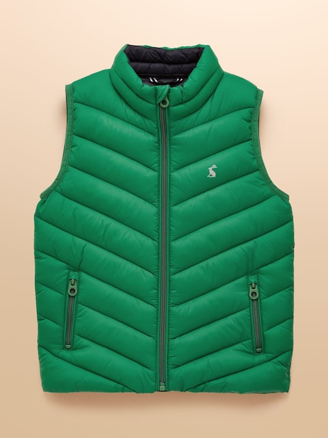 Joules Kids' Crofton Gilet Green Showerproof Padded Gilet